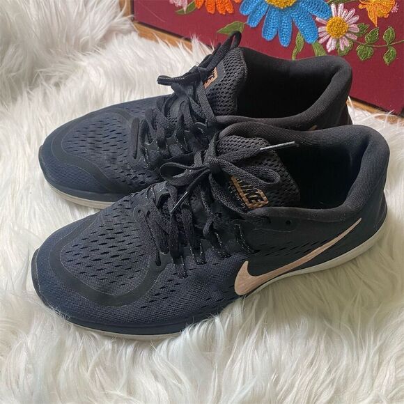 Nike Flex 2017 Women's Running Shoes Black Rose Gold Size 9 - Picture 1 of 8